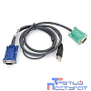 ATEN 2L-5203U Кабель KVM USB(тип А Male)+HDB15(Male) <-> SPHD15(Male) 3,0м., черный.
