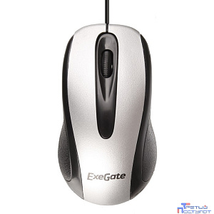 Exegate EX264098RUS Мышь Exegate SH-9026S  <silver, optical,  3btn/scroll, 1000dpi, USB>, Color box