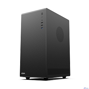 CBR Корпус mATX Minitower V500, без БП, 1*USB 3.0, 2*USB 2.0, HD Audio+Mic, закаленное стекло, Black [PCC-MATX-V500-WPSU]