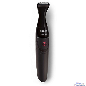 PHILIPS MG1100/16  Компактный триммер для бороды, работа от батареек,3 гребня (1-3-5мм), насадка-бритва, черный.
