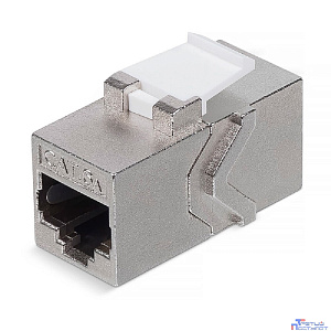 Rexant (02-0110) Адаптер проходной формата Keystone, Jack RJ-45(8P8C), FTP, CAT 6A PRO