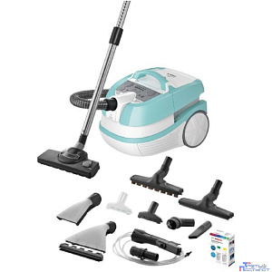 BOSCH BWD420HYG  Пылесос, контейнер, 2000 Вт, белый/голубой