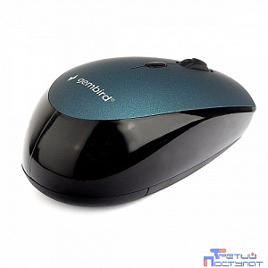 Gembird MUSW-354-B {Мышь беспроводная, синий, бесш.клик, soft touch, 3кн.+колесо-кнопка, 2400DPI, 2,4ГГц}
