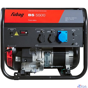 FUBAG BS 5500 Электростанция бензиновая [641689/8641489/646278] { 5.5 кВа/5.0 кВт, 230 В, 420 объем см3, 8,0/10,9 кВт, л.с., 78 дБ 7м, Время работы 3/4 нагрузки 9.8ч, 25 л бак, 73.3 кг}