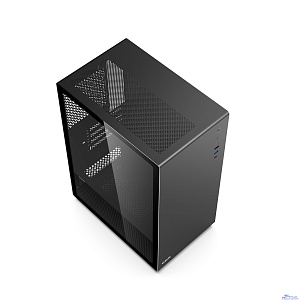 CBR Корпус mATX Minitower V500, без БП, 1*USB 3.0, 2*USB 2.0, HD Audio+Mic, закаленное стекло, Black [PCC-MATX-V500-WPSU]