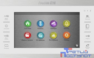 Falcon Eye FE-70 ATLAS HD (White) HD Видеодомофон: дисплей 7" TFT;  сенсорные кнопки; подключение до 2-х вызывных панелей и до 2-х видеокамер; адресный интерком; графическое меню; запись фото и видео