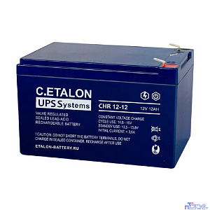 C.ETALON Аккумулятор CHR 12-12 (12 В 12 Ач,Нож F2 (Faston))