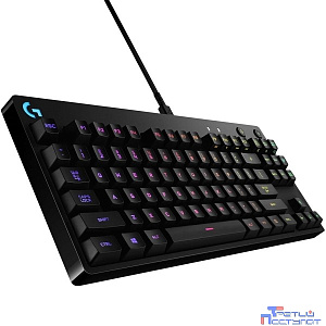 920-009393 Logitech Клавиатура Gaming Pro механическая черный USB оригинальная заводская гравировка RU/LAT