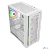 Powercase ByteFlow Micro White, Tempered Glass, 4х 120mm ARGB fans, ARGB HUB, белый, mATX (CAMBFW-A4)