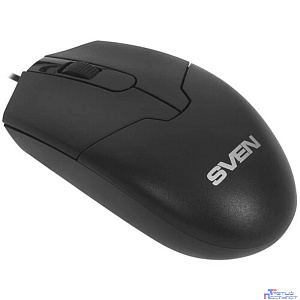 Мышь Sven RX-30 USB чёрная (2+1кл. 1000DPI,  каб. 2м., кор)