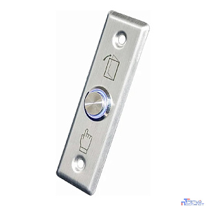 Кнопка выход Tantos TDE-02 Light c подсветкой, прямоугольная, металлическая