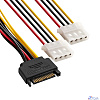 Exegate EX294795RUS Кабель питания SATA ExeGate EX-CC-SATAM2MF-0.15 (15pin M/2xMolex F, 0,15м)