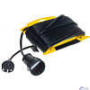 Удлинитель силовой Stayer 55014-15_z01, розеток 1шт, 2x0.75 кв.мм, 15м, ПВС, рамка пластиковая, черный