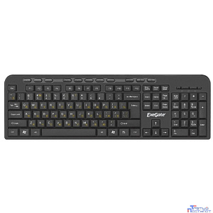 Exegate EX286177RUS Клавиатура ExeGate Multimedia Professional Standard LY-500M (USB, полноразмерная, 115кл., Enter большой, мультимедиа, длина кабеля 1,5м, черная, Color box)