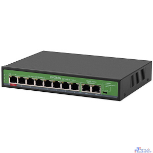 Digma DSP208F-2F-T120 Коммутатор V1 (L2) 10х100Мбит/с 8PoE 8PoE+ 120W неуправляемый