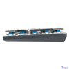 Клавиатура беспроводная Gembird KBW-7, 68кл, Rainbow, синие свитчи, BT 5.0/2.4/USB, серая