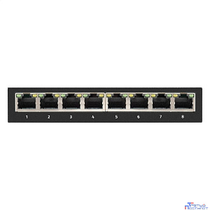 Exegate EX298694RUS Коммутатор неуправляемый ExeGate EDGS-1008D (8-портовый гигабитный UTP 10/100/1000 Base-T, металлический корпус, с функцией энергосбережения (Green Ethernet Technology), настольный