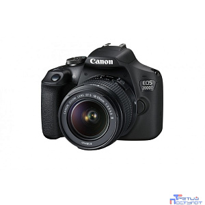 Canon EOS 2000D черный {24.1Mpix 18-55mm f/3.5-5.6 III 3" 1080p Full HD SDXC Li-ion} (с объективом) 2728C002