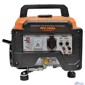 Генератор CARVER PPG- 2000А бензин [01.020.00042] { (LT-156F, 1 кВт, бак 6 л)(30 шт/пал) }