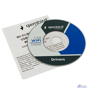 Gembird Сетевой адаптер WiFi+Bluetooth 600 Мбит, двухдиап., мини, USB, 802.11b/a/g/n/ac, RTL8821CU (WNP-UA-018)