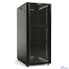 Hyperline TTB-4268-AS-RAL9004 Шкаф напольный 19-дюймовый, 42U, 2055x 600х 800 мм (ВхШхГ), передняя стеклянная дверь со стальными перфорированными боковинами, задняя дверь сплошная, ручка с замком