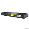Коммутатор Netis P124GH (L2) 24x100Мбит/с 2x1Гбит/с 1xКомбо(1000BASE-T/SFP) 1SFP 24PoE 24PoE+ 360W неуправляемый