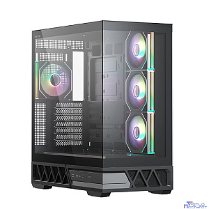 XASTRA Корпус Q700 4ARGB-C10-UC Black ATX/Aquarium/Screewless/4x120mm ARGB PWM mirror fans/Argb+PWM HUB 10port/Type C Q700-4FM12A-C10-UC