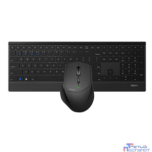 Клавиатура + мышь Rapoo 9500M клав:черный мышь:черный USB беспроводная Bluetooth/Радио slim [18892]