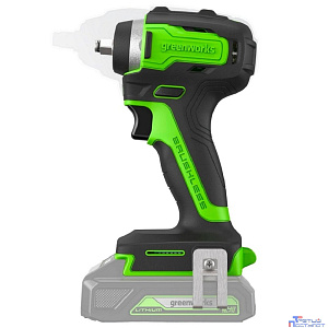Greenworks G24IW200 Гайковерт ударный аккумуляторный, 24V, 200 Нм, бесщеточный, 3/8'', 1х2Ач,ЗУ,кор [3803607CUA]