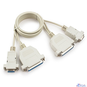 Кабель 0-модемный Cablexpert универсальный 25F+9F/25F+9F, 1.8м, пакет (CC-140-6-N)