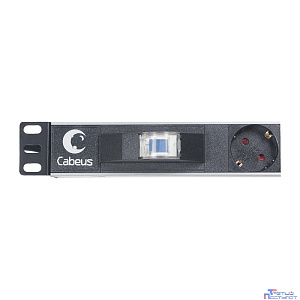CABEUS PDU-6P-B-2EU БЛОК ЕВРОРОЗЕТОК ДЛЯ 19" ШКАФОВ, ГОРИЗОНТАЛЬНЫЙ, 6 РОЗЕТОК, АВТОМАТ ЗАЩИТЫ 16 A , ШНУР 2М, АЛЮМИНИЕВЫЙ КОРПУС, НЕМЕЦКИЙ СТАНДАРТ