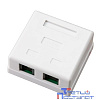 Rexant (03-0120) Розетка комбинированная внешняя, RJ-45(8P-8C) + RJ-11(6P-4C), UTP неэкранированная