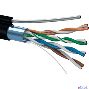 5bites Кабель Express FS5525-305BPE-M витая пара FTP/SOLID/5E/24AWG/COPPER/PE/BLACK/OUTDOOR/MSGR/DRUM/305M