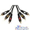 Rexant (17-0212) Шнур 3RCA Plug - 3RCA Plug 1.5М (GOLD)