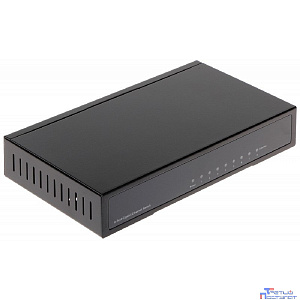 DAHUA DH-PFS3008-8GT 8-портовый гигабитный неуправляемый коммутатор, 8xRJ45 1Gb, коммутация 16 Гбит/с, MAC-таблица 2К, металл