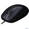 910-006652/910-005006/910-005003 Мышь Logitech M100(M100r) Dark Ret {темно-серая/черная, оптическая, 1000dpi, USB, 1.8м}