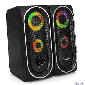 ExeGate Accord 220 EX289686RUS (питание USB, 2х3Вт (6Вт RMS), 60-20000Гц, цвет черный, RGB подсветка, Color Box)