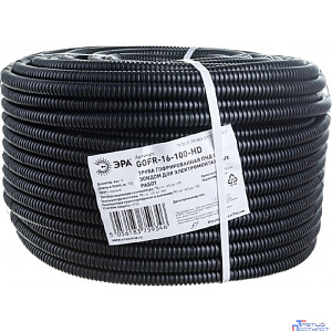 ЭРА Б0036824 Трубы гофр ПНД GOFR-16-100-HD (черный) d 16мм с зонд. легкая 100м