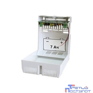 БАСТИОН СКАТ-1200Б (СКАТ ИБП-12/2-7) источник питания 12В, 2А корпус пластик под АКБ 1х7Ач, МПТ (34)