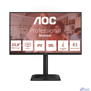 LCD AOC 23.8" 24E4U {IPS 1920x1080 120Hz 4ms 178/178 300cd 1500:1 D-Sub HDMI1.4 DisplayPort1.2 4xUSB3.2 2x2W HAS Pivot  VESA}