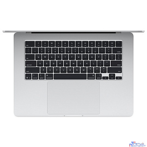 Apple MacBook Air 15-inch 2024 [MW1G3LL/A] (КЛАВ.РУС.ГРАВ.) Silver 15.3" Liquid Retina {(2880x1864) M4 8C CPU 10C GPU/16GB/256GB SSD/рекоменд.переходник 1991284} (A3241) (США)