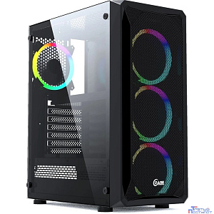 Powercase CMIZB-R4 Корпус Mistral Z4 Mesh RGB, Tempered Glass, 4x 120mm RGB fan, чёрный, ATX  (CMIZB-R4)