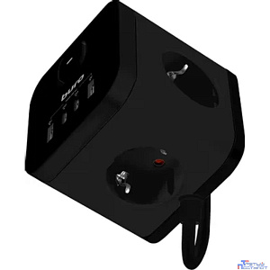 BURO BU-PC3.1UC-Plus-B 1.5м (3 розетки) черный (коробка) {2090223}