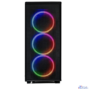 XASTRA Корпус A300 4FRGB Black ATX/Mesh/ full-size TG / 4x120mm FR120-FRGB fans/ A300-4FR12F