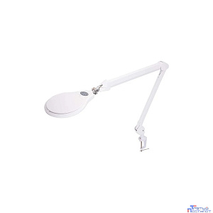 Rexant 31-0532 Лупа на струбцине  , круглая, 5D, с подсветкой 72 SMD, сенсорный регулятор яркости, белая