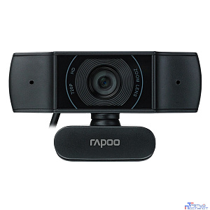 Веб-Камера, Rapoo, C200, USB 2.0, 1280*720/640*480, 2.0Mpx, Микрофон, Крепление: зажим, Чёрный
