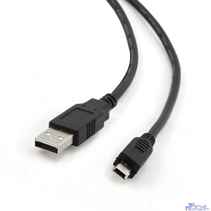 Bion Кабель интерфейсный USB 2.0 AM/miniBM 5P, позолоченные контакты, ферритовые кольца, 1.8 м, черный [BXP-CCP-USB2-AM5P-018]