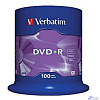 Verbatim Диски DVD+R 4.7Gb 16-х, 100шт, Cake Box (43551)