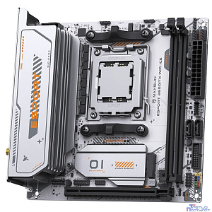 MAXSUN MS-eSport B650ITX WIFI ICE (Socket AM5, mini-ITX, 2*DDR5(96Gb), DP/HDMI, 2*SATA3, 2*M.2, 1*PCIEx16, 4*USB2.0, 2*USB 3.0, LAN 1*2,5G, Bluetooth5.2, Wi-Fi 802.11ax, RTL)