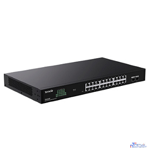 TENDA TEG2226F Коммутатор облачный управляемый, 24x1 Гбит/с, SFP 2x1 Гбит/с, установка в стойку, металлический корпус